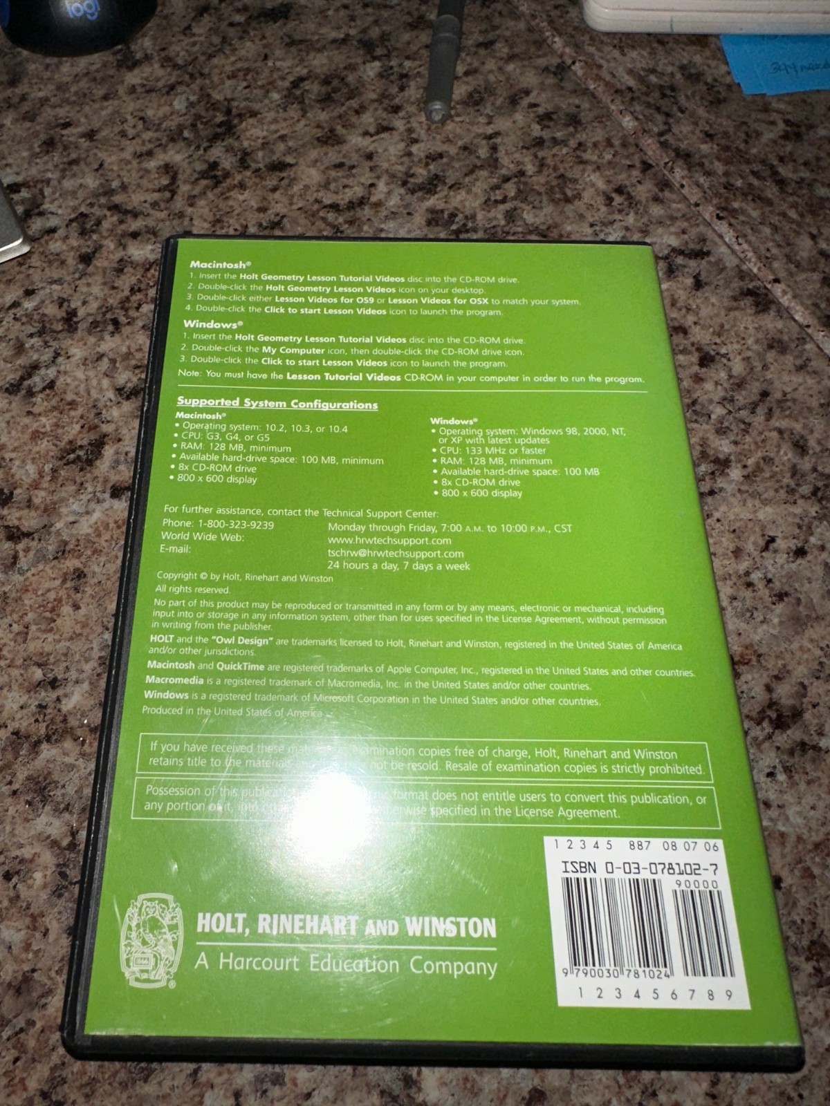 Holt Rinehart Winston Geometry Lesson Tutorial Videos – 348 Videos 5 Discs