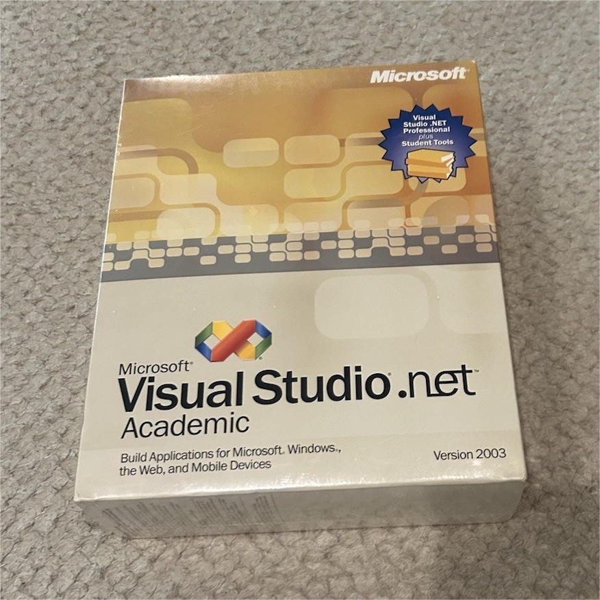 Factory sealed Microsoft Visual Studio .NET Academic 2003
