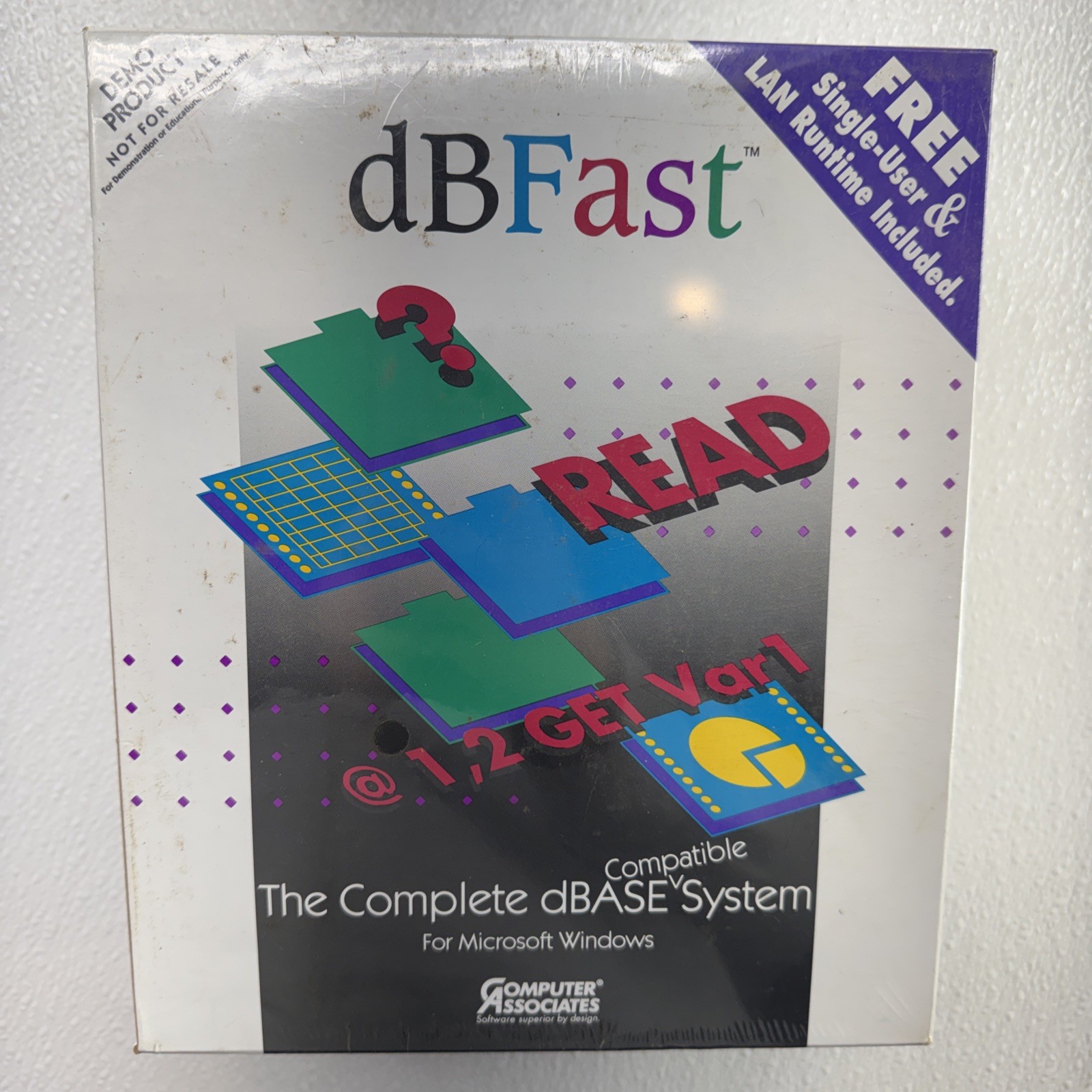 Computer Associates dBFast Version 1.7 Demo 1991 Vintage dBase Computer Software