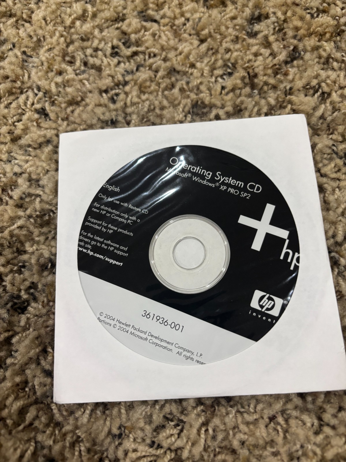 HP restore plus dc7100 ver 2.3 cd – 360180-b24