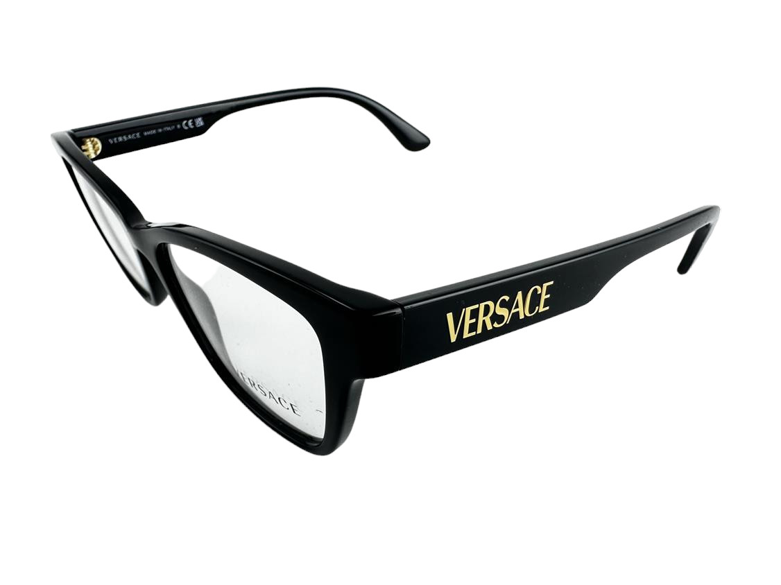 Versace NEW Black Pillow Womens Fashion Frames 55-18-145 Eyeglasses VE3316