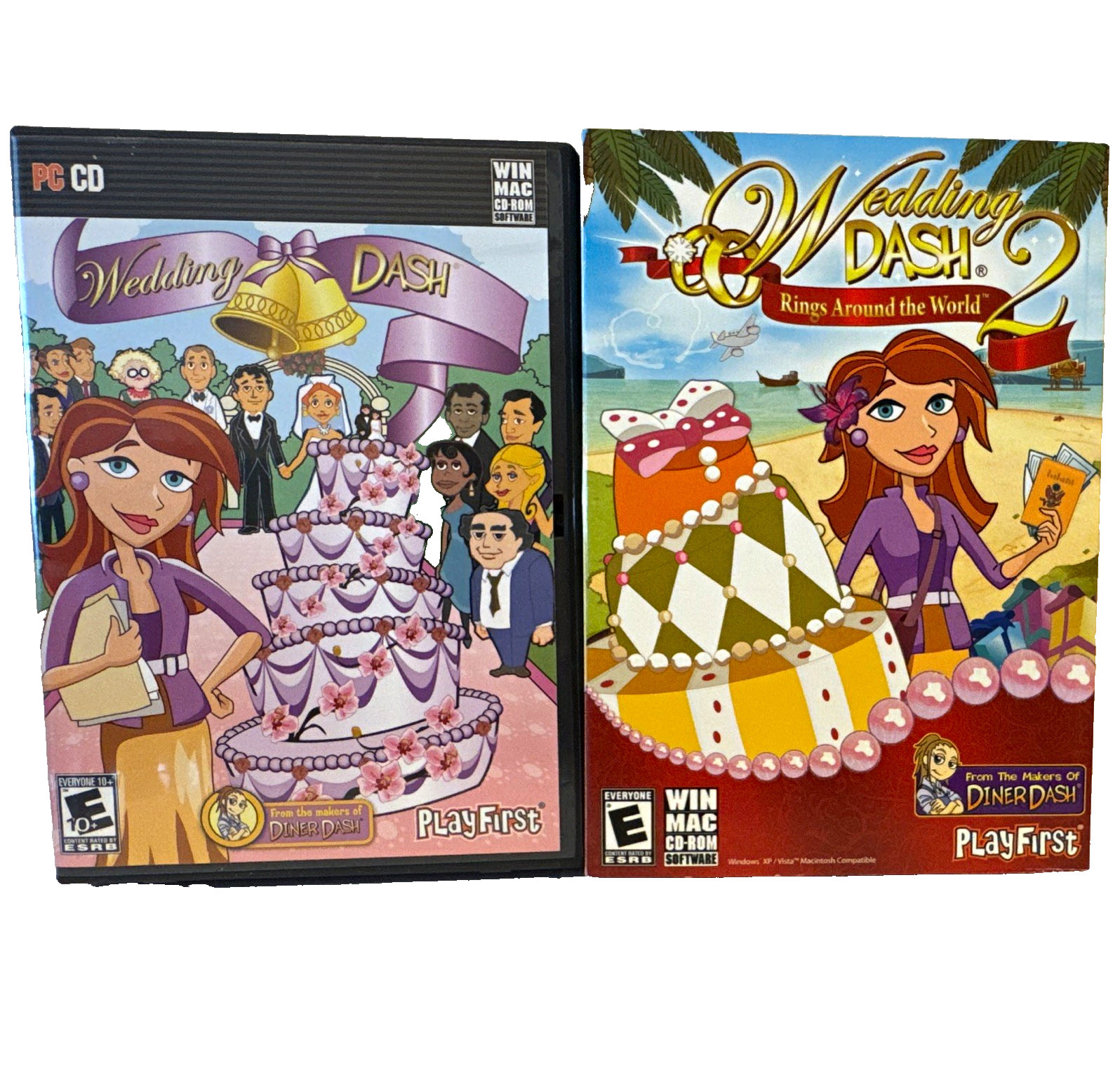 PlayFirst Wedding Dash + Wedding Dash 2 Rings Around the World Win/Mac CD-ROM