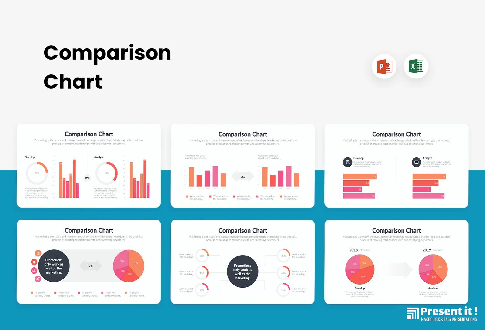Comparison Charts Infographics Template