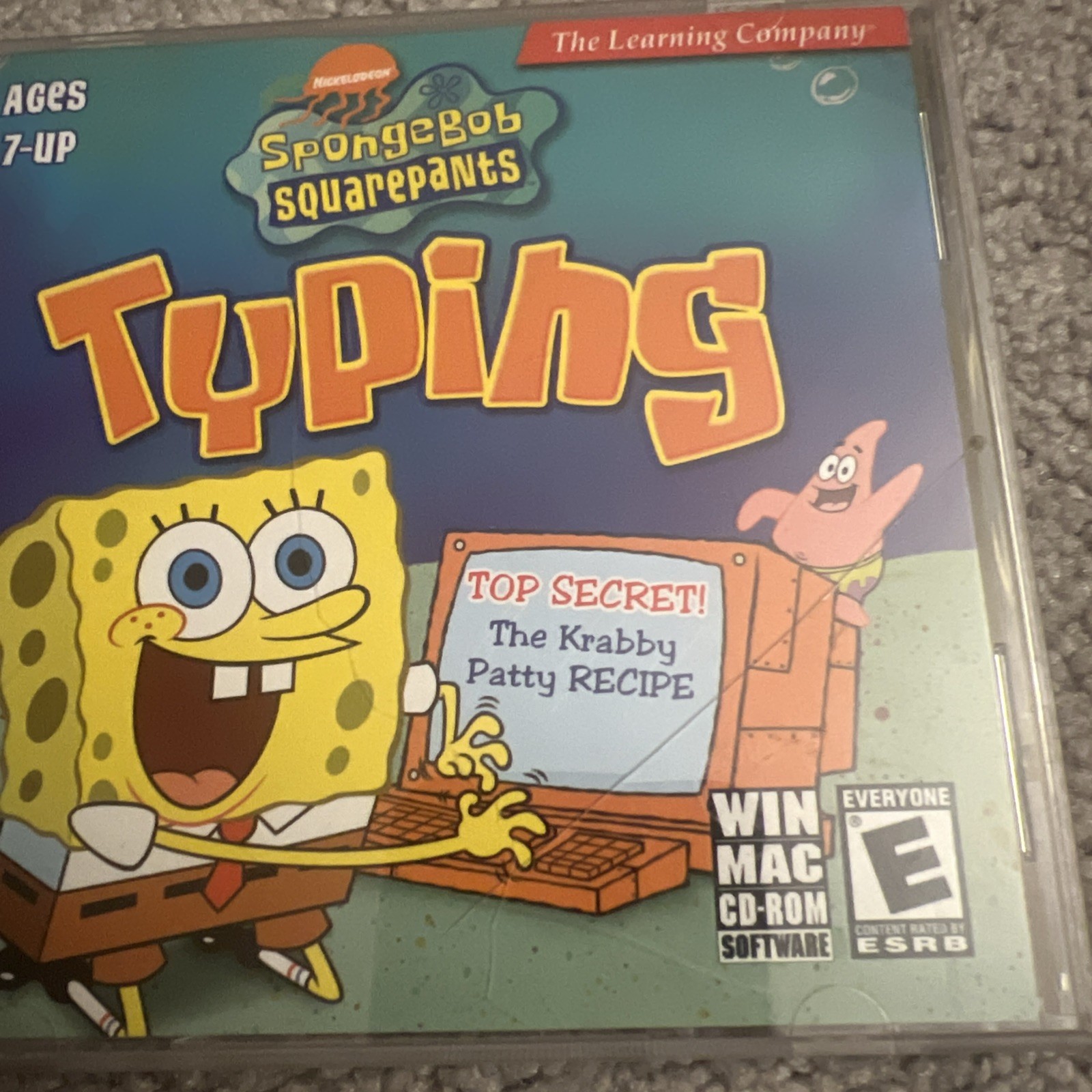 SpongeBob SquarePants Typing PC MAC CD-ROM Game The Learning Company Kids