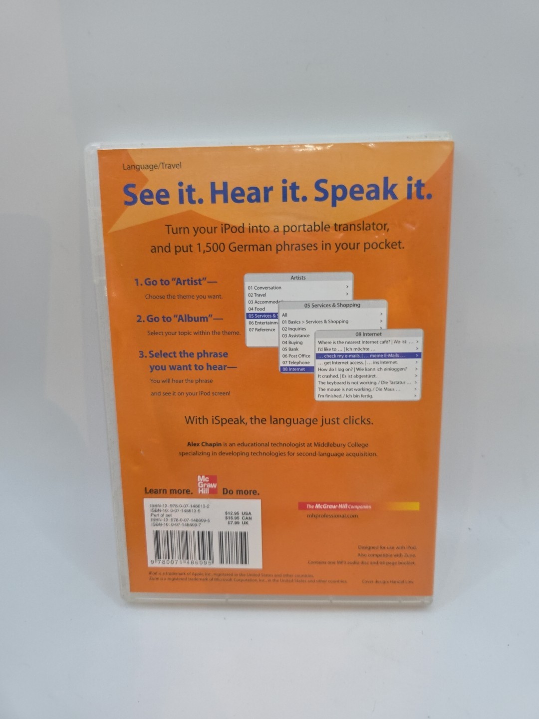 iSpeak German Phrasebook MP3 CD For Your Ipod Audio + Visual 2007 Booklet