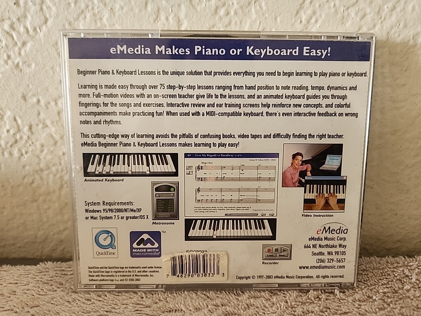 eMedia Music Corporation Beginner Piano and Keyboard Lessons for PC, Mac