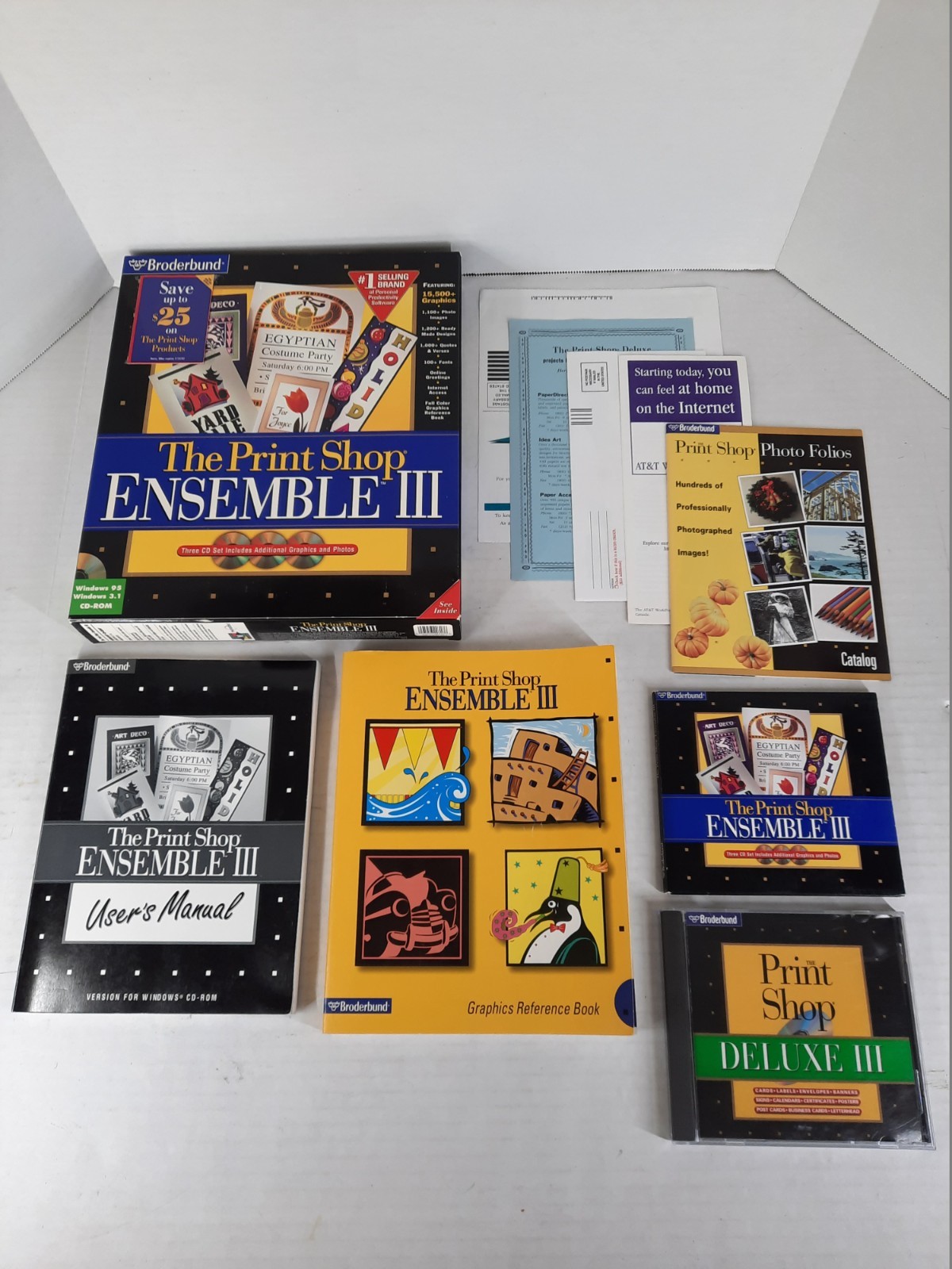 Broderbund The Print Shop CD ENSEMBLE III Windows CD-ROM Big Box Set