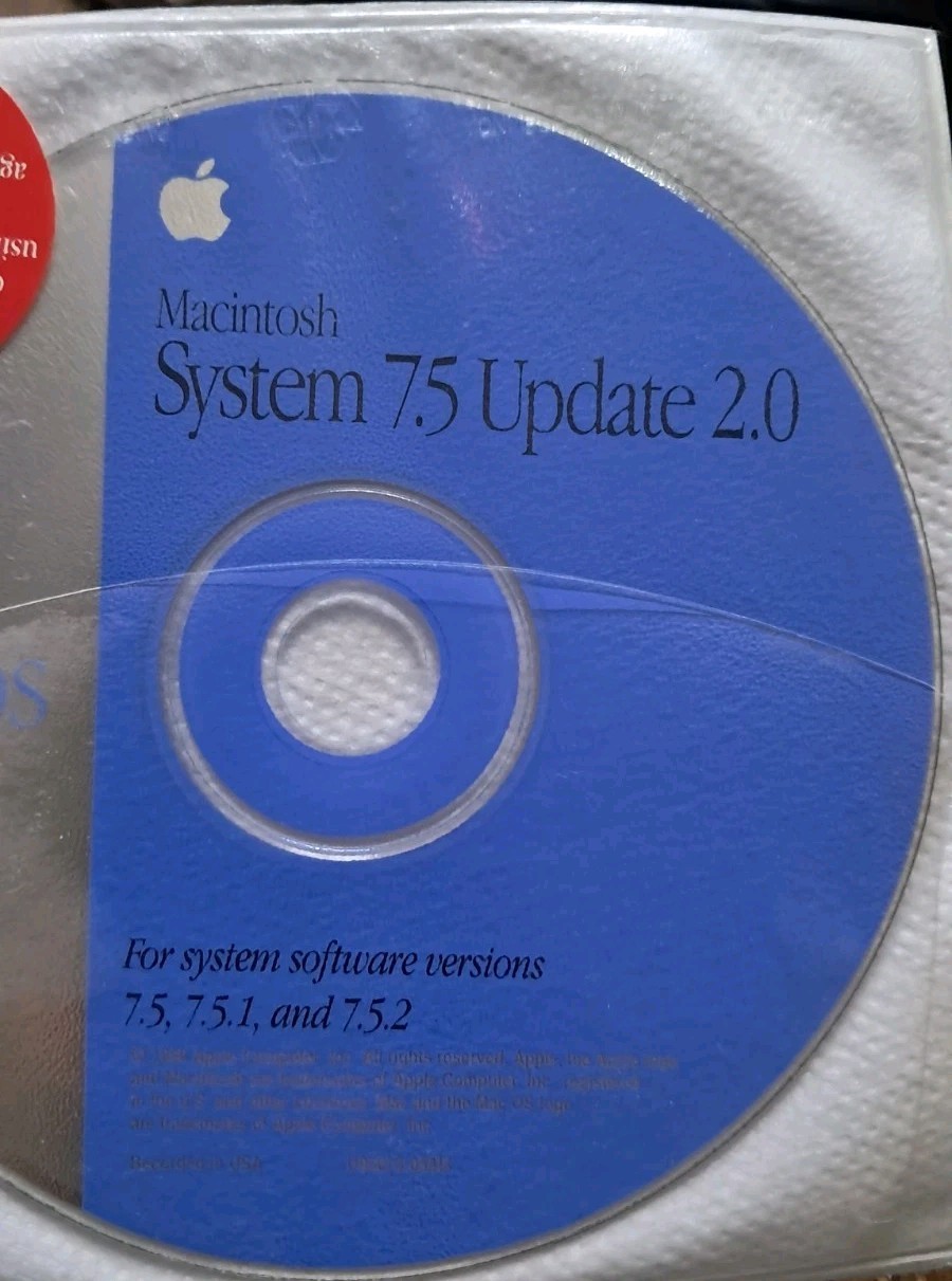 Mac OS 7.5 Update 2.0 • Macintosh Operating System Installer CD-ROM Disc Only
