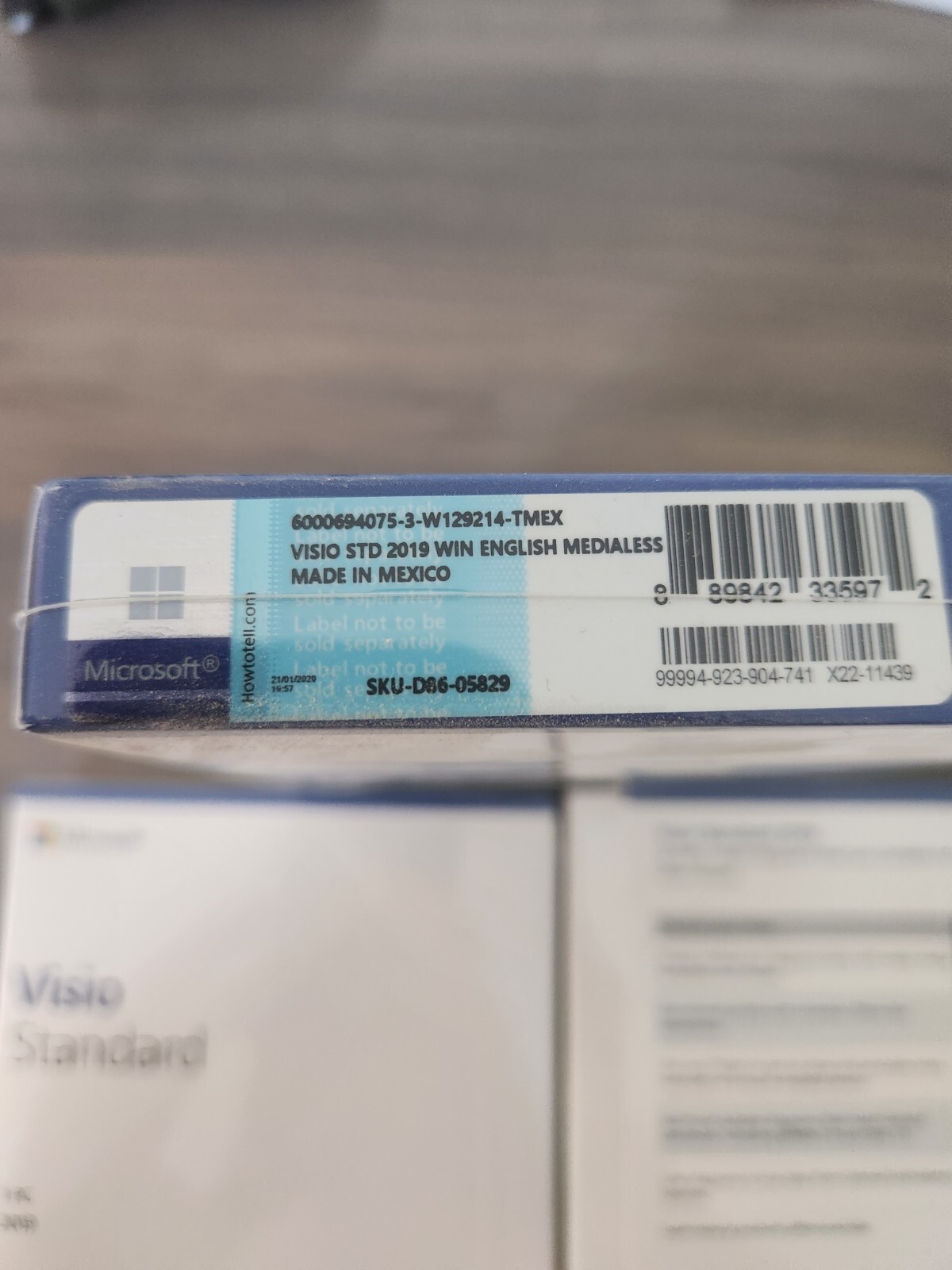 Microsoft Visio Standard 2019 Retail Box D86-05829