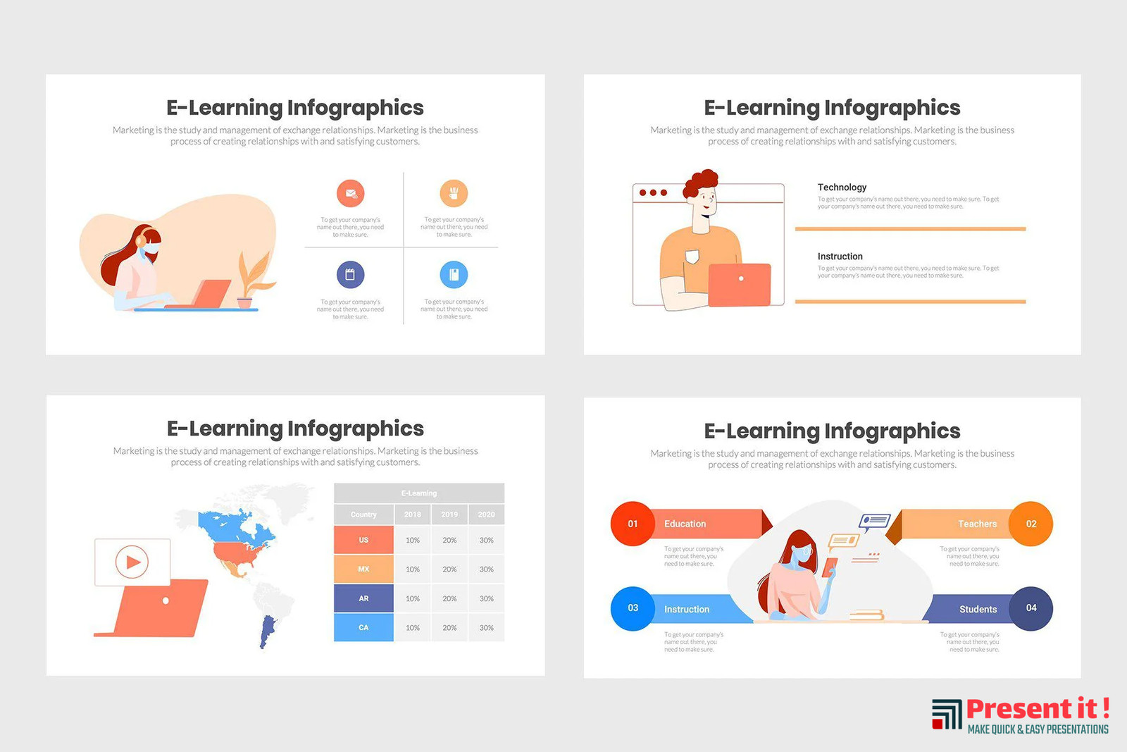 E-Learning Infographics Template