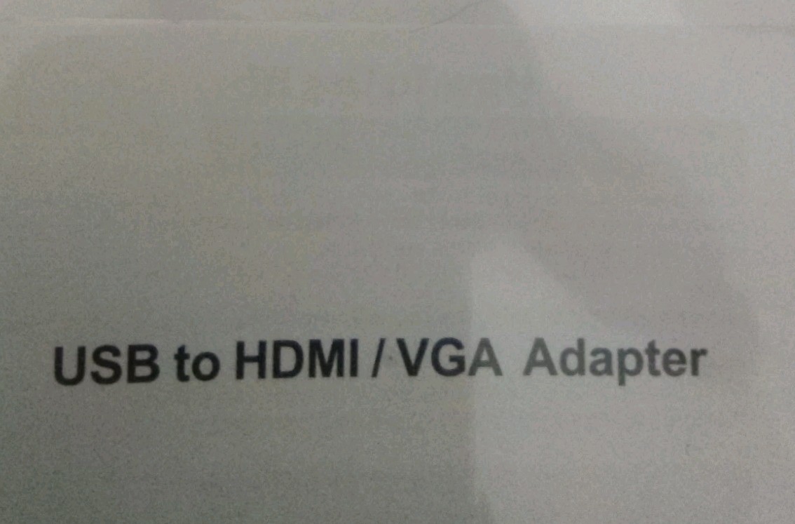 USB To HDMI / VGA Adapter Software Driver On Mini CD