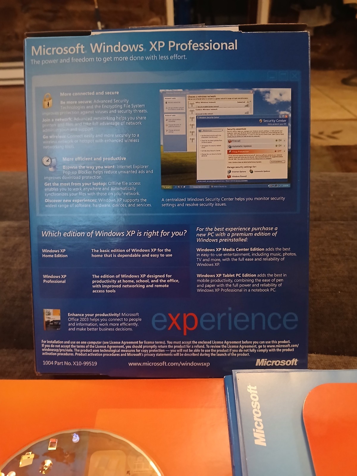 Microsoft Windows XP Professional Upgrade 2002 Disc w/ Product Key