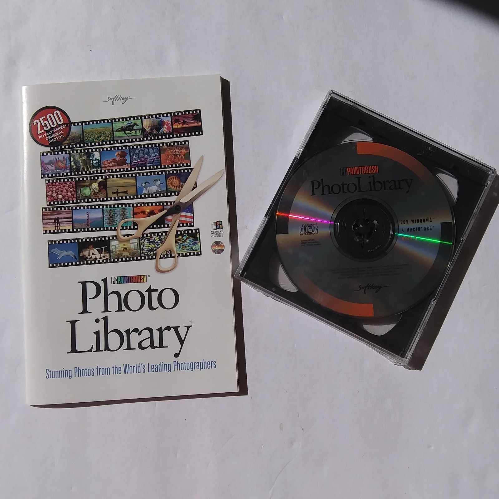 Paintbrush Photo Library CD-ROM w/ 2500 Stock Images Windows & Macintosh 1990s