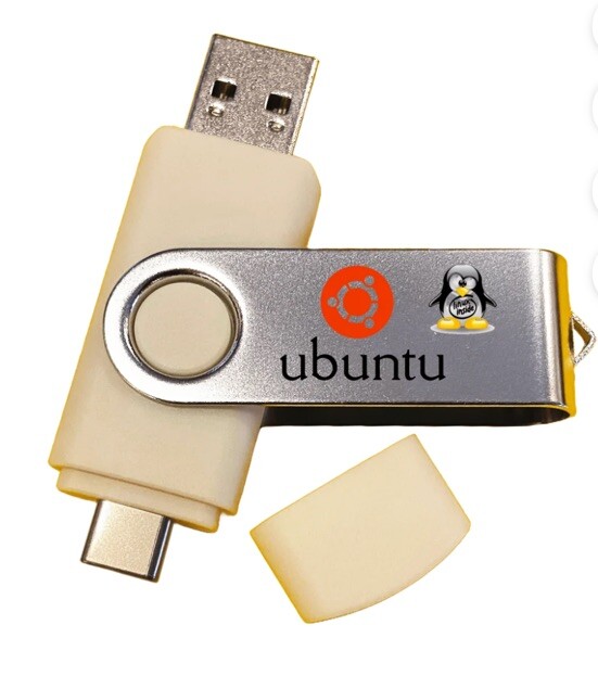 Linux Ubuntu OS for Laptop Desktop Server Bootable Install USB Thumb Drive Stick