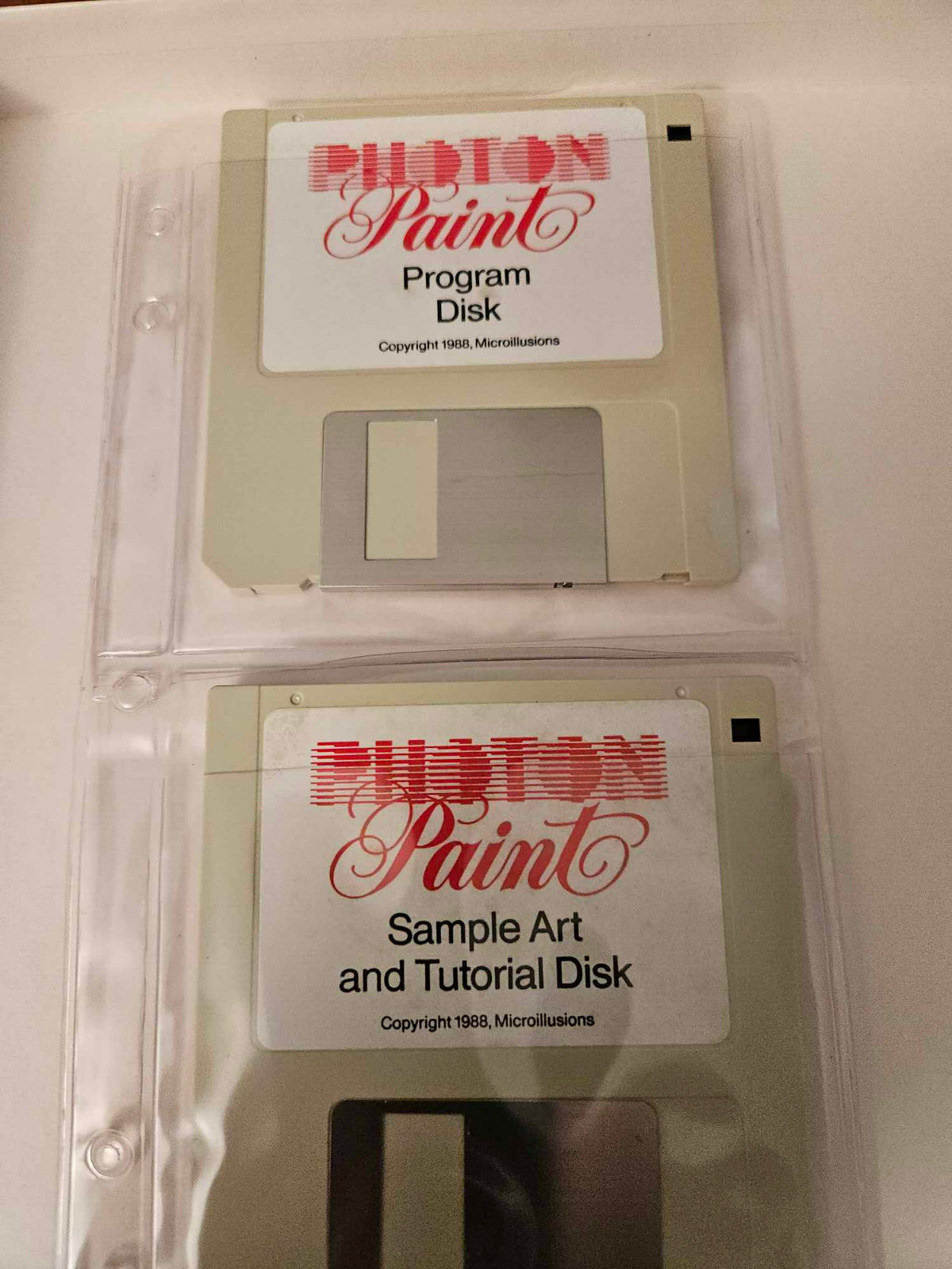 PHOTON PAINT by micro illusions for the Amiga Computer – 512K required.