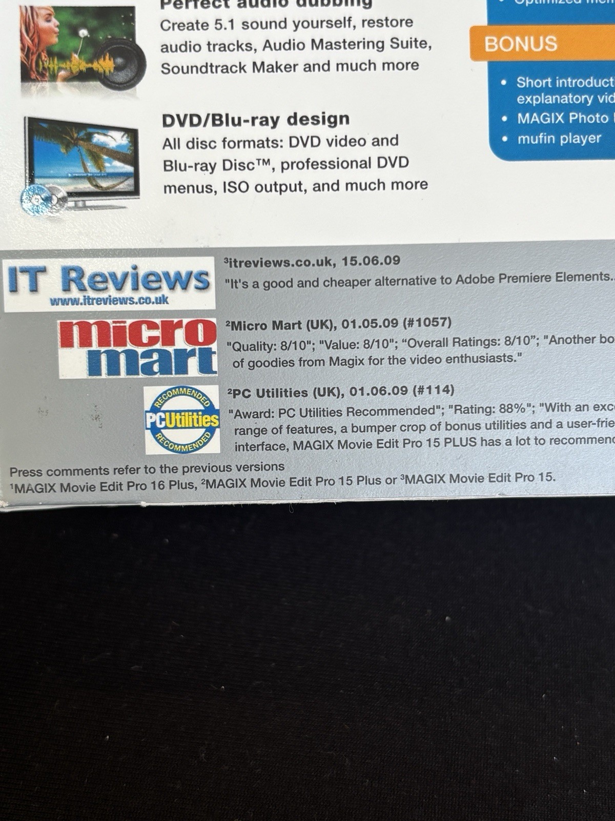 MAGIX Movie Edit Pro 17 Plus HD PC Video Editing Software New Open Box 2013 EDT.