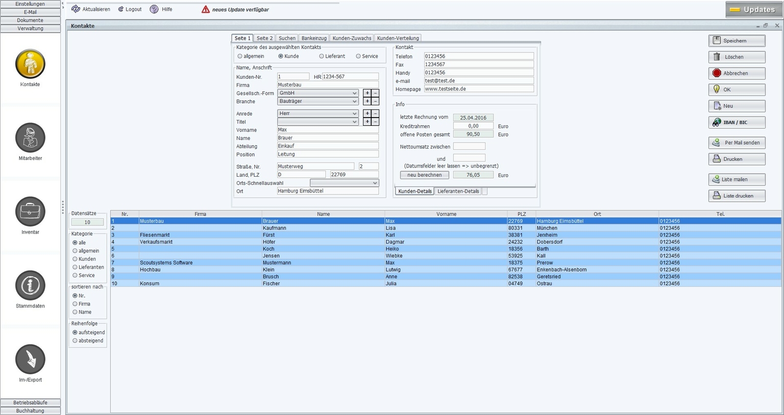 Invoice program, accounting program for companies, companies. No follow-up costs!