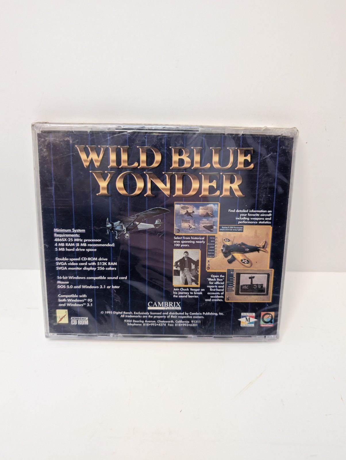 Wild Blue Yonder Deluxe PC CD aviation reference set interactive cockpit tools