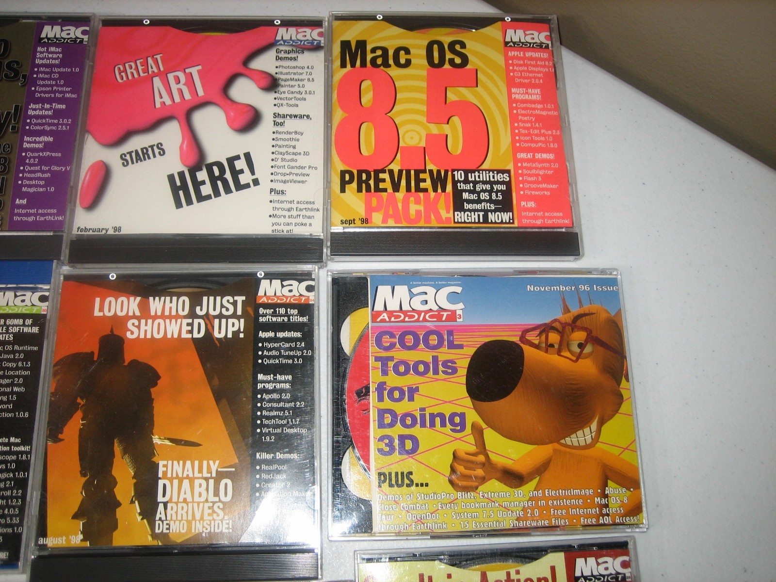 Lot of 15 Vintage MacAddict CD-ROM the Disc 1996, 97, 98, 99, 01, 02, 06