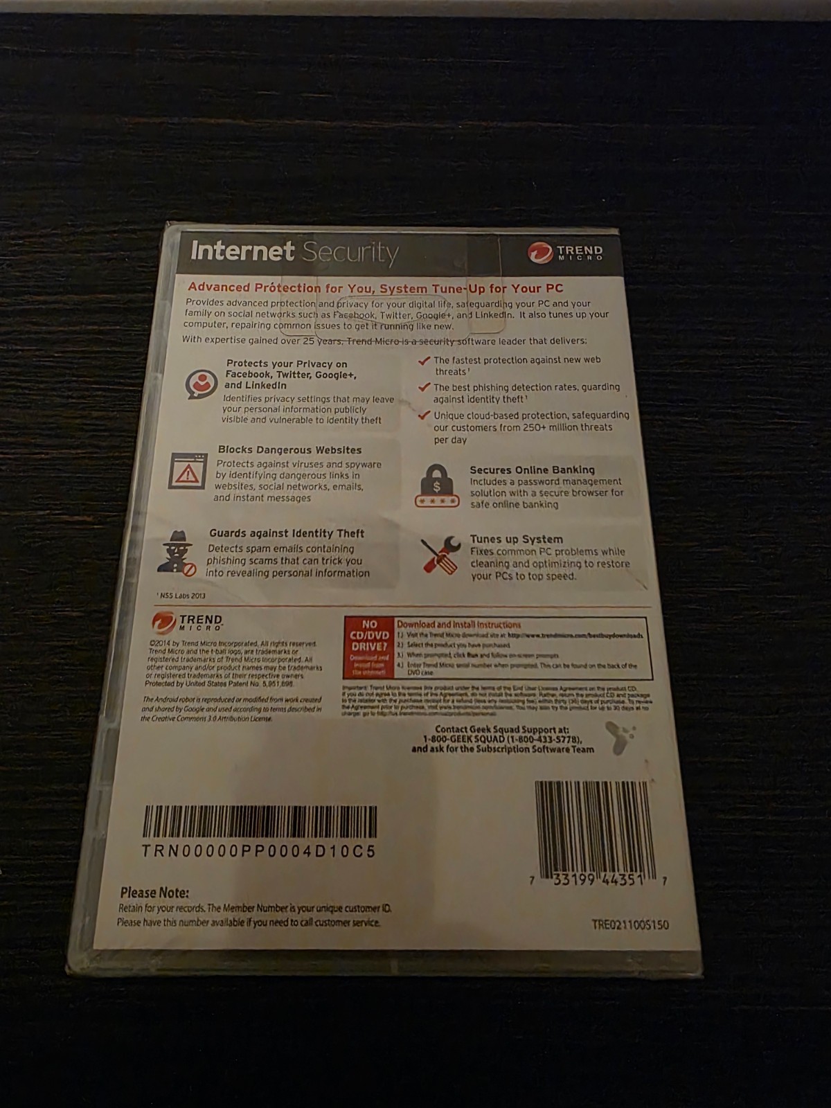 Trend Micro Internet Security (Windows 8/Mac/And/iOS, 3 Devices Protected) NEW
