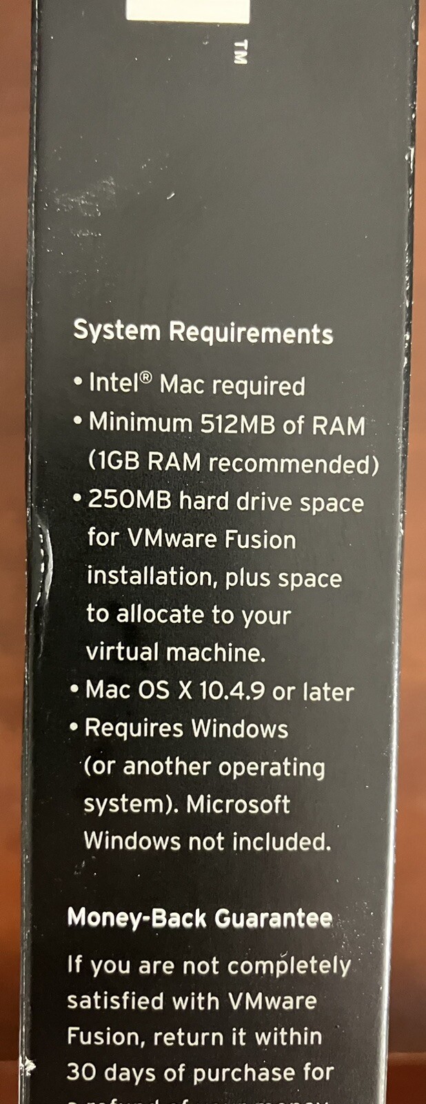 VMWare Fusion 1.1 for Mac OS 10.4.9 Or Later