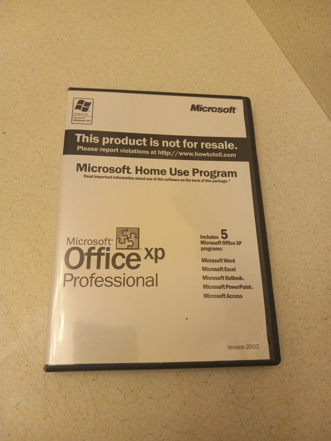 Microsoft Office XP Professional Version 2002 5 programs w/ Key Lic Vintage