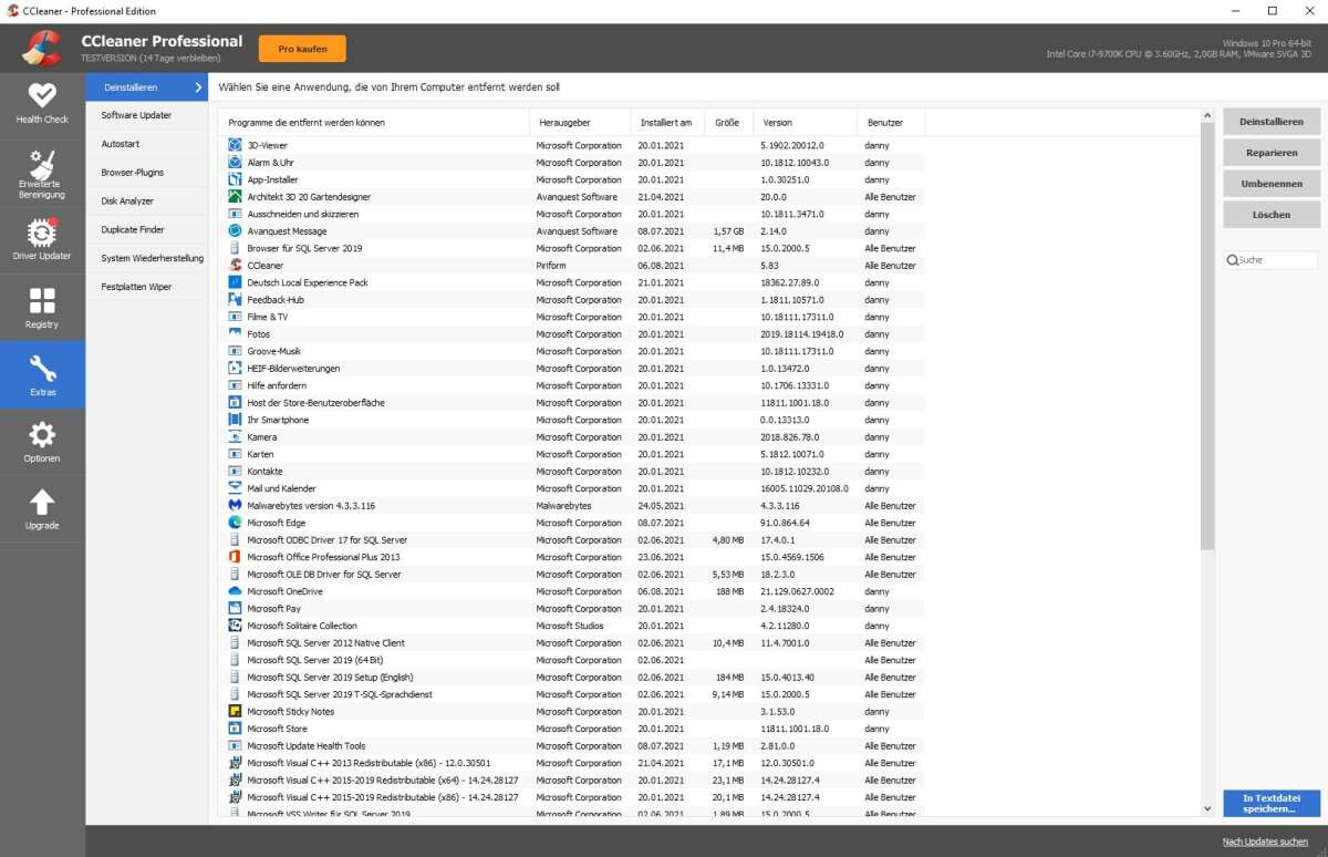 CCleaner Professional Plus 3 PC / Geräte 1 Jahr (Defraggler | Recuva | Speccy)