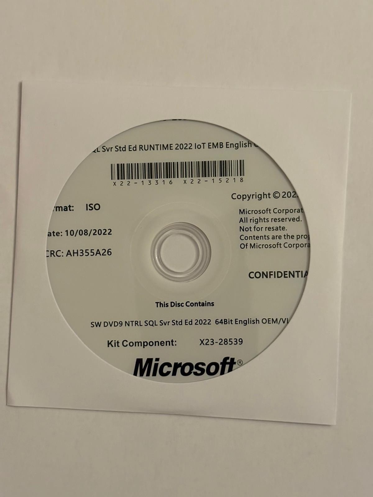 Microsoft SQL Server 2022 Standard Unlimited Cores With Unlimited CALS License