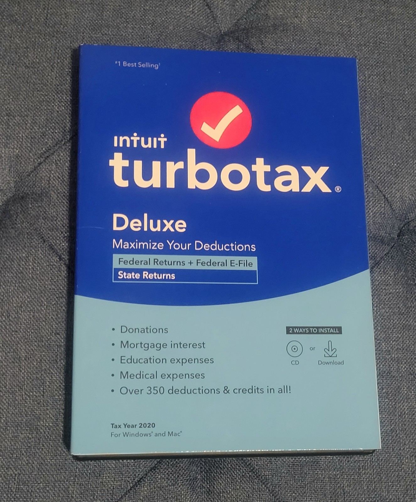 2020 Intuit Turbotax Deluxe Federal and State