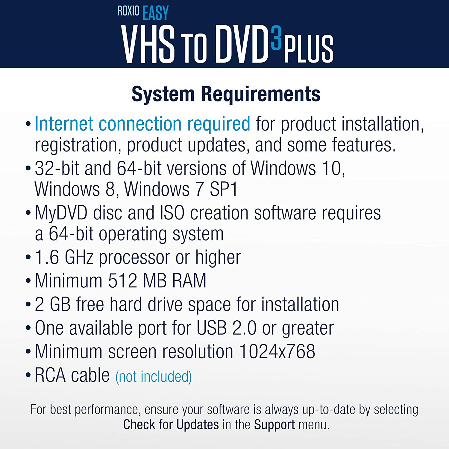Roxio Easy VHS to DVD 3 plus | VHS, Hi8, V8 Video to DVD or Digital Converter |