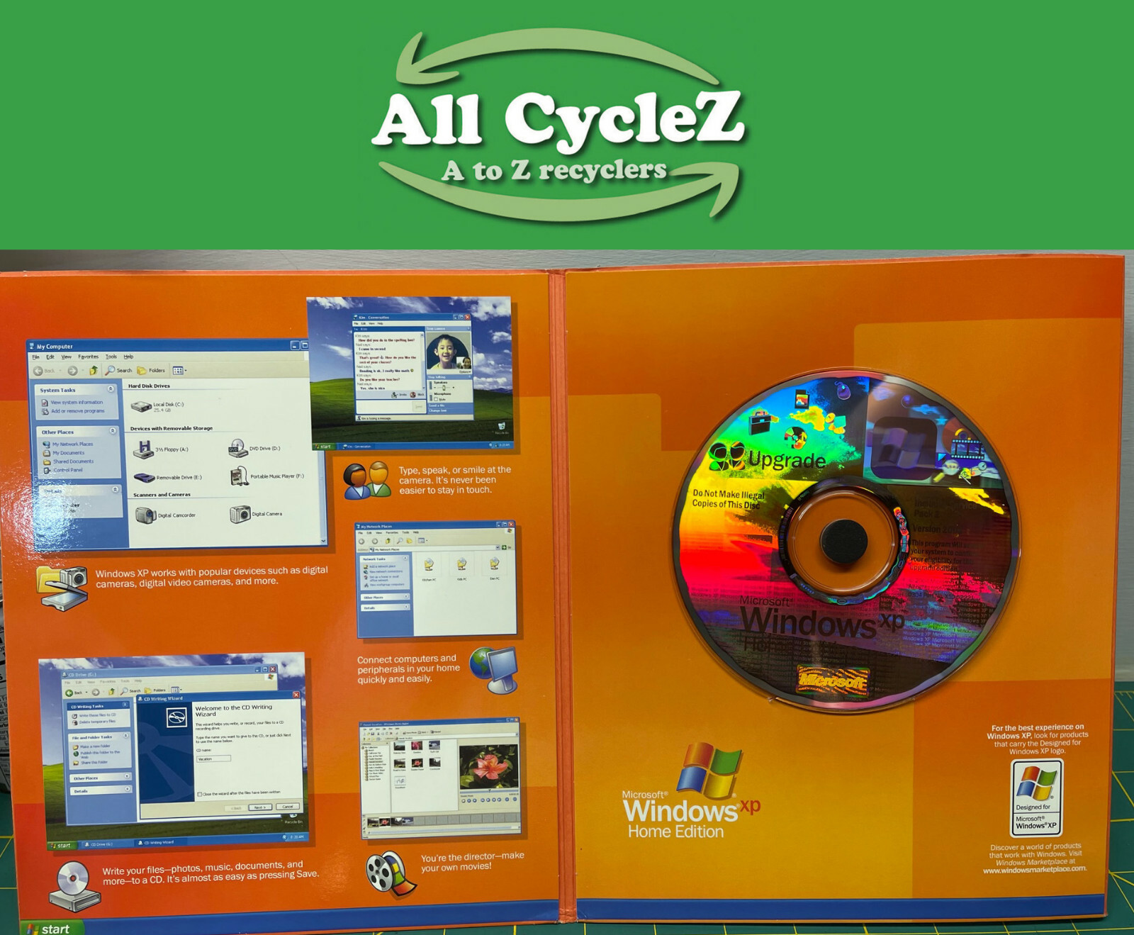 Windows XP Home Edition,Retail Upgrade version 2002 (with Service Pack 2)