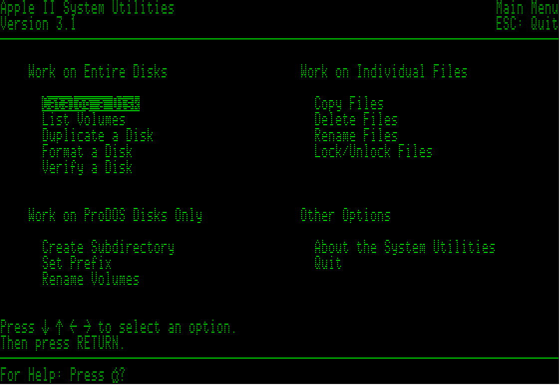 Apple II Professional Disk Operating System: ProDOS 8 v2.0.3 5.25” 2-in-1 Disk