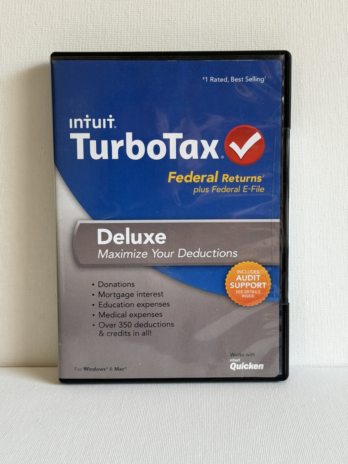 Intuit Turbotax Deluxe 2013 Federal Returns Plus E-File Turbo Tax PC/MAC NEW!