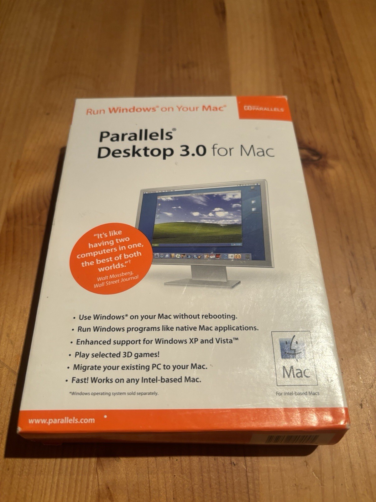 Parallels Desktop 3.0 for Mac, 2007, Unsealed, Never Used
