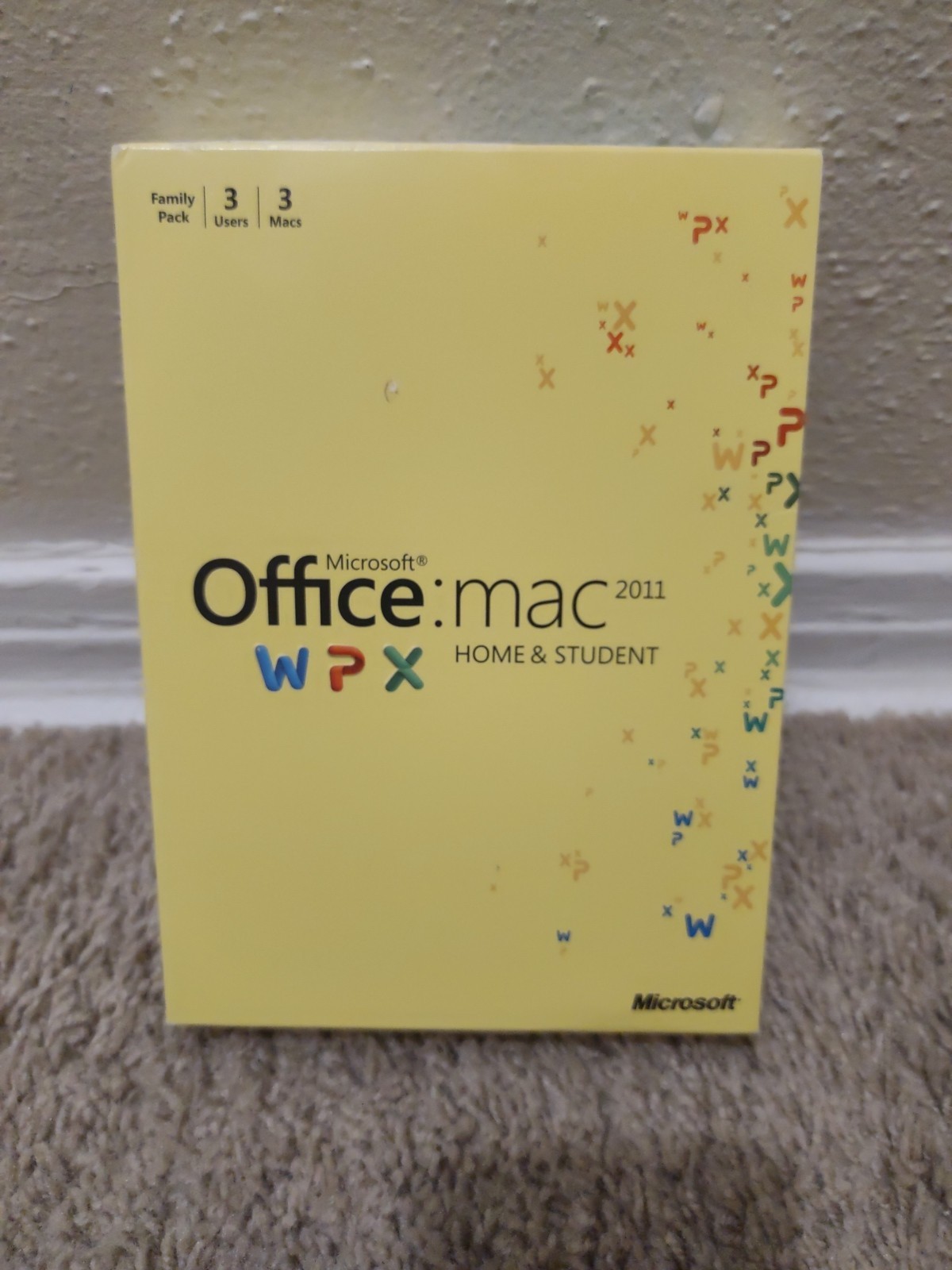 Microsoft Office for Mac Home and Student 2011 (3 Macs) w/key FREE SHIPPING