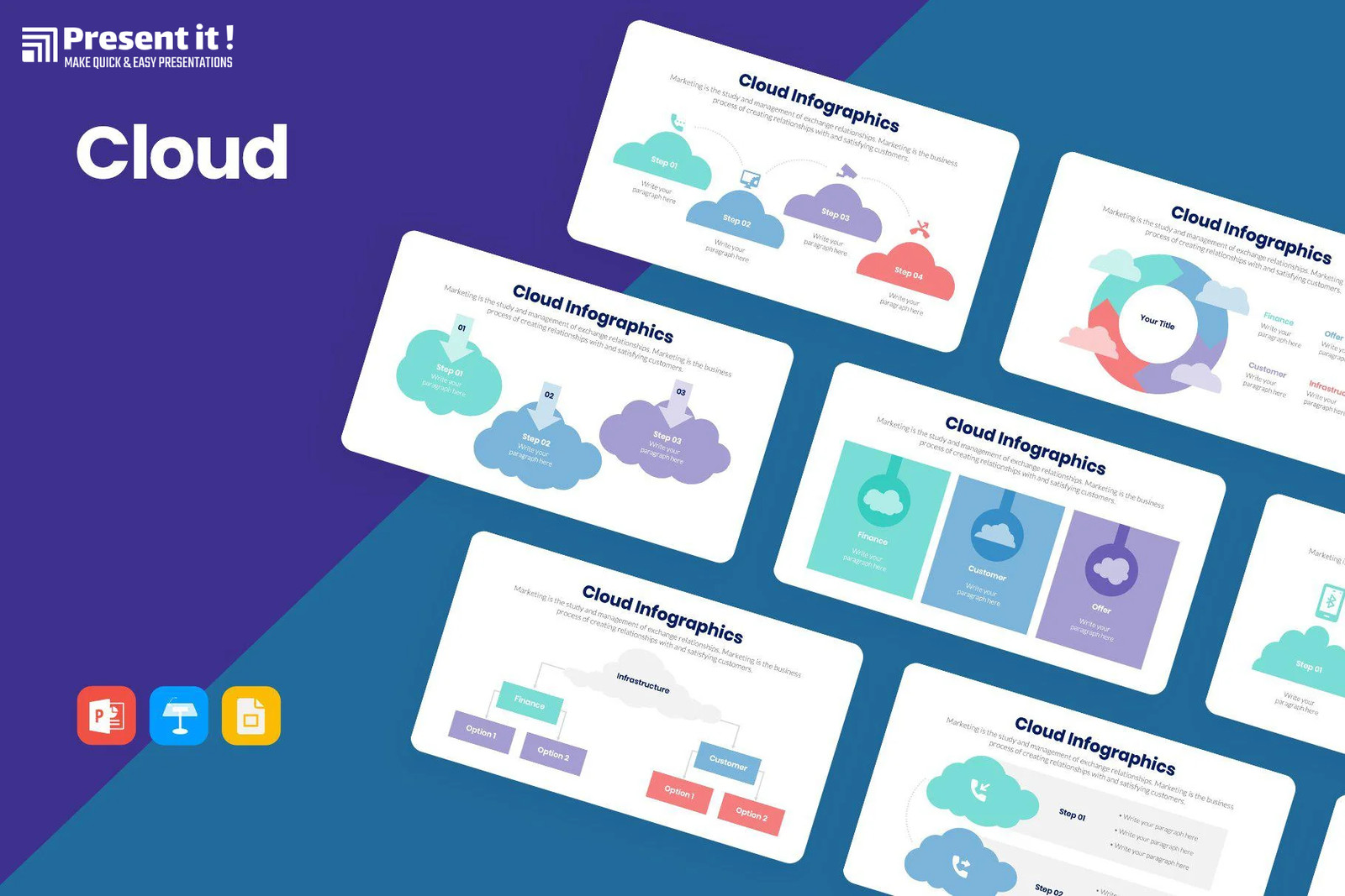Clouds Infographic Templates