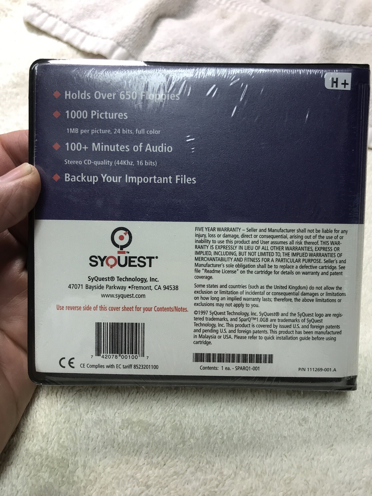 Syquest Sparq 1.0 Removable Cartridge Hard Drive -New -Unopened