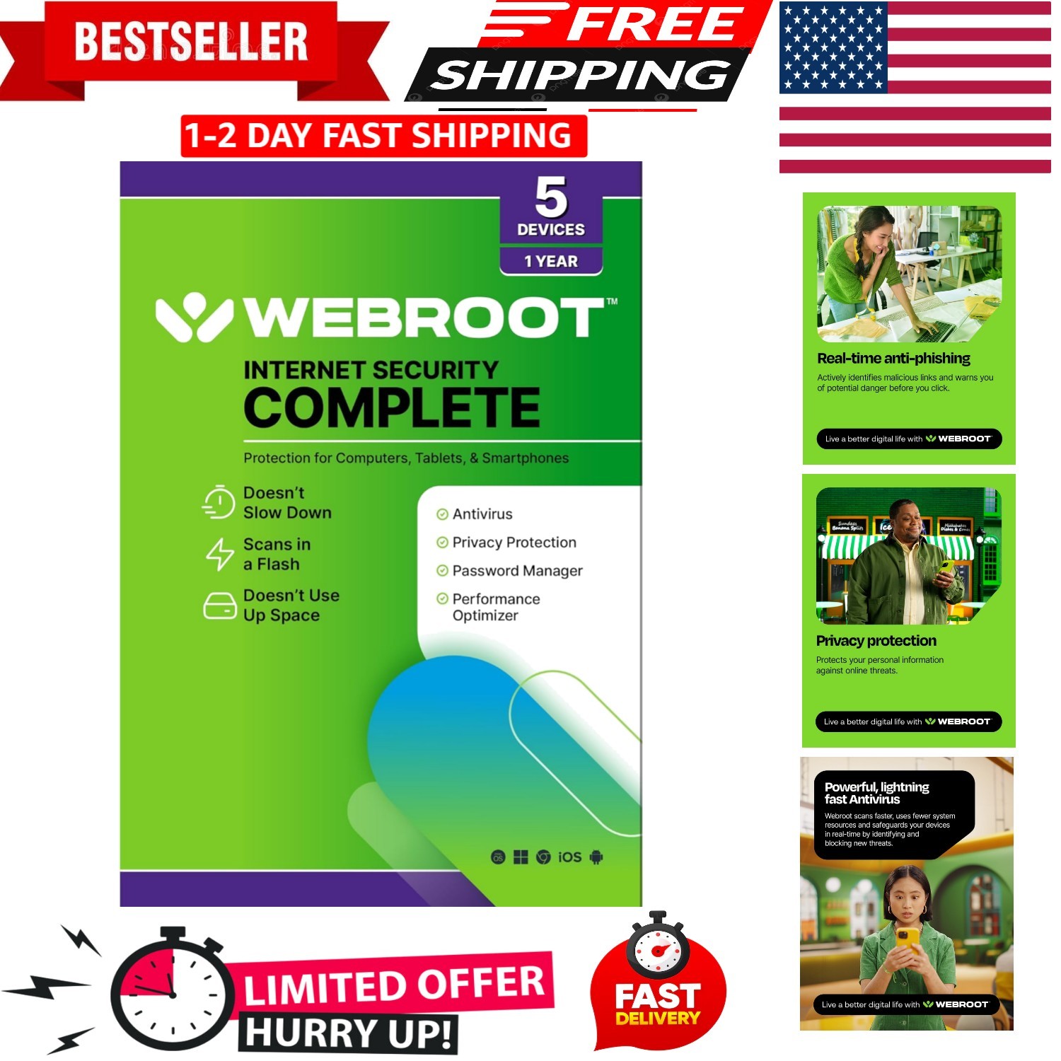 Internet Security Complete | Antivirus Software 2026 | 5 Device | 1 Keycard …