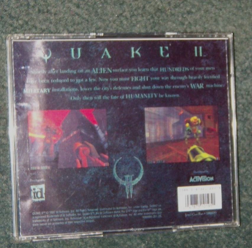 1997 Activision Quake II PC Game CD-ROM