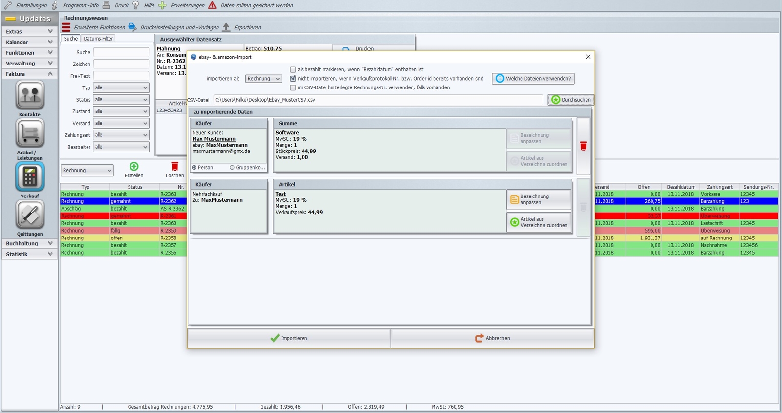 Invoice program invoice business software program network winner test, comparison