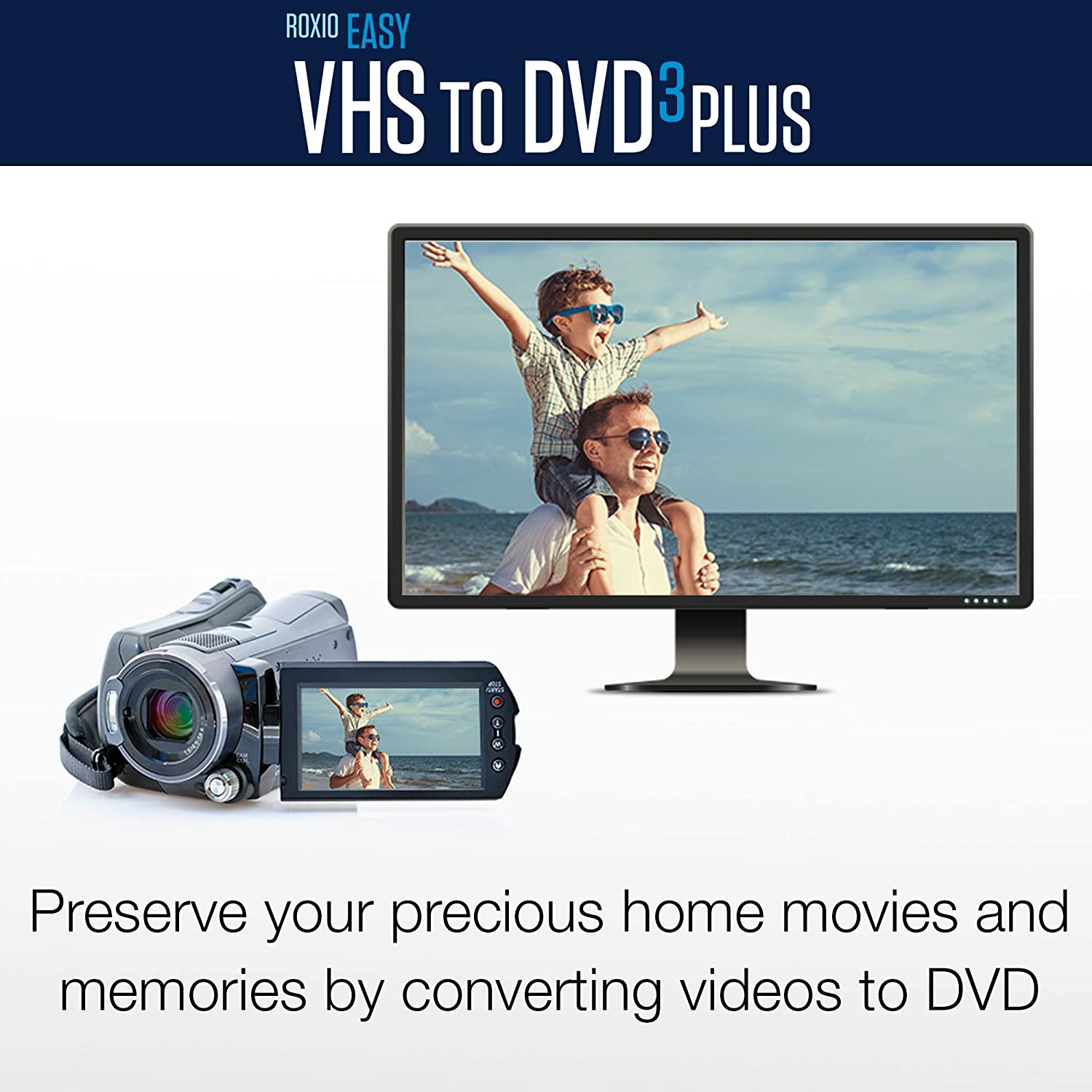 Roxio Easy VHS to DVD 3 plus | VHS, Hi8, V8 Video to DVD or Digital Converter |