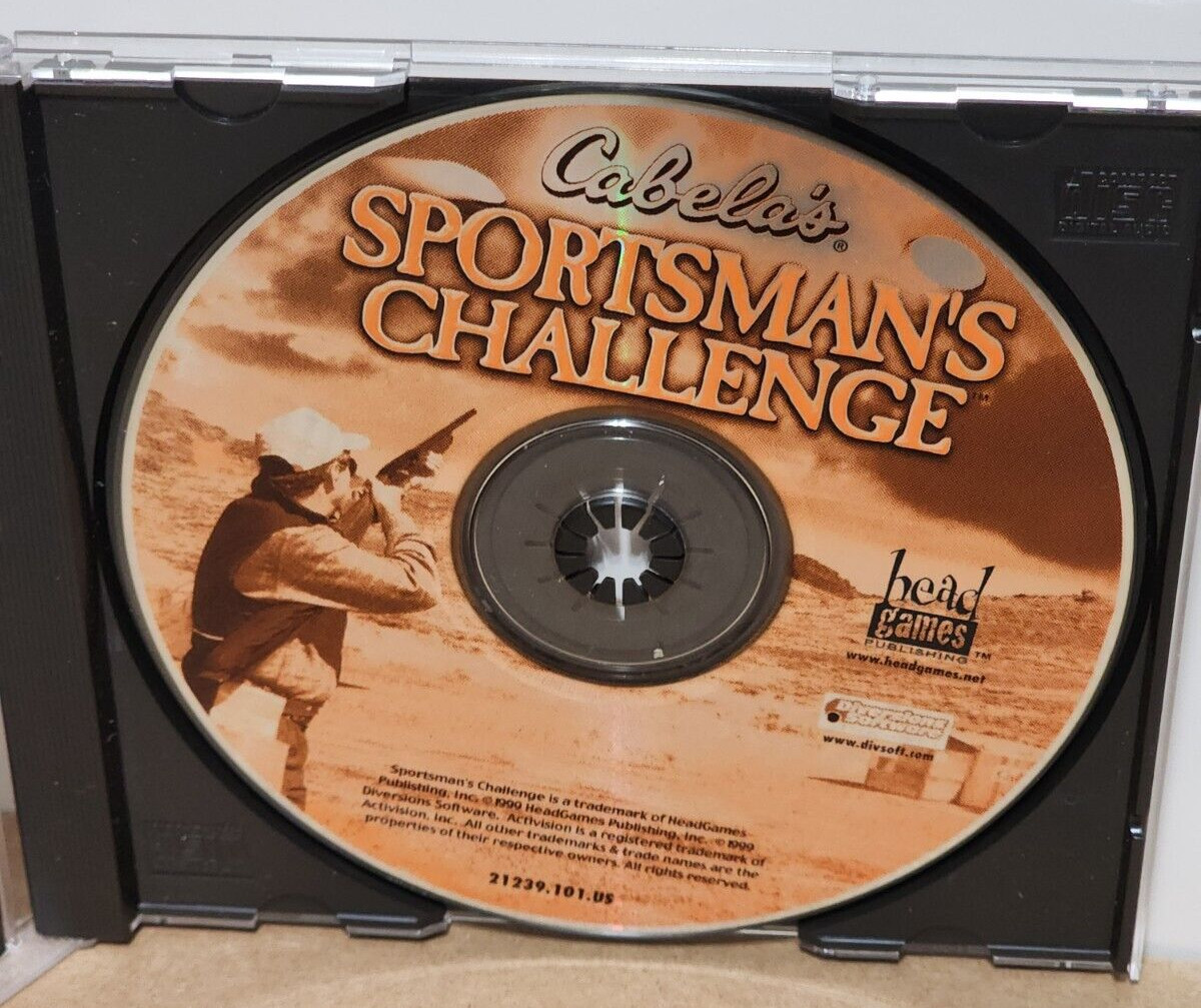 Cabela’s Sportsman’s Challenge Vintage CD ROM PC Software Game Activision 1999