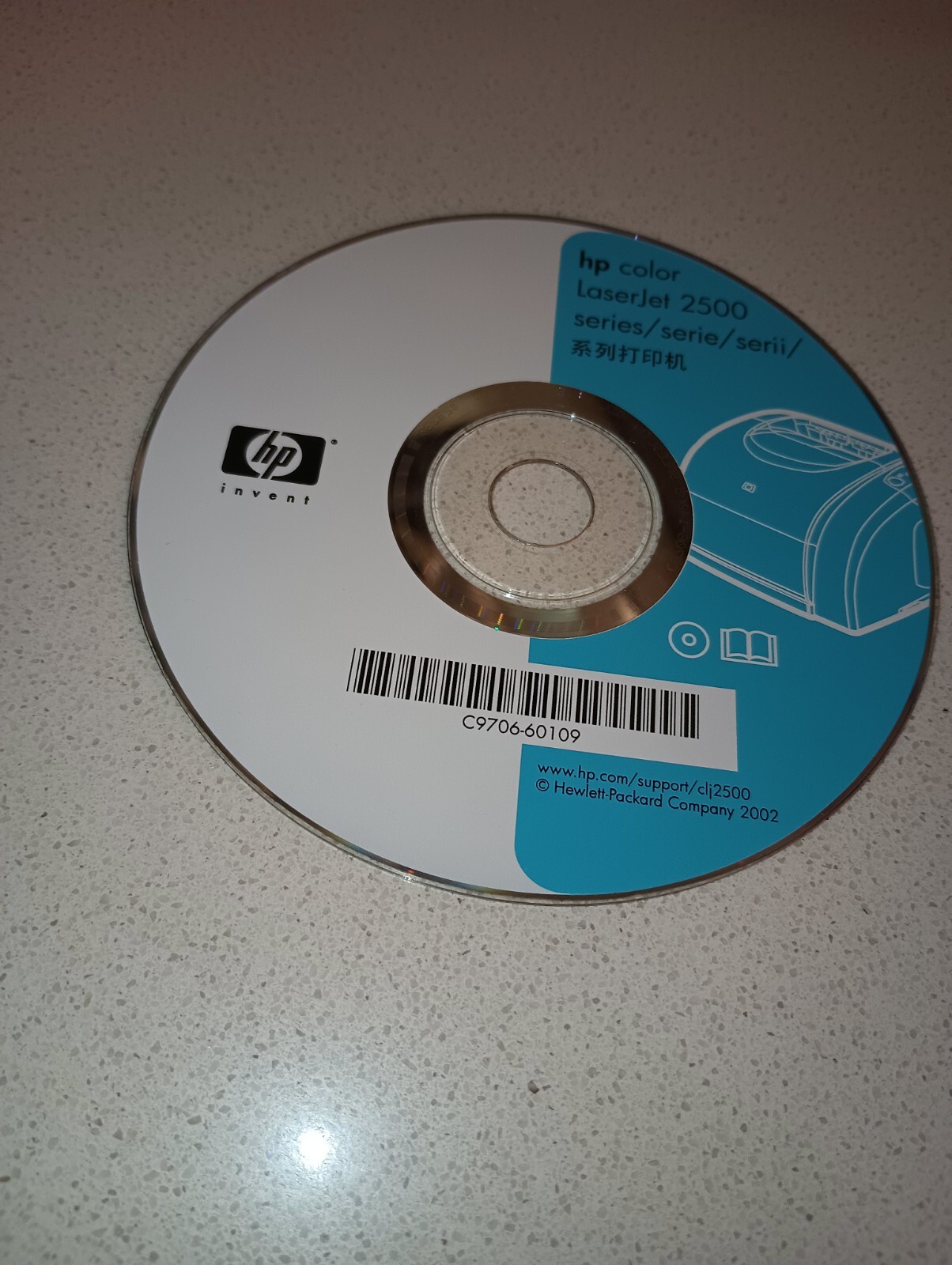 HP Color LaserJet 2500 Driver Software Install Disc – CD Only w/ Paper Sleeve