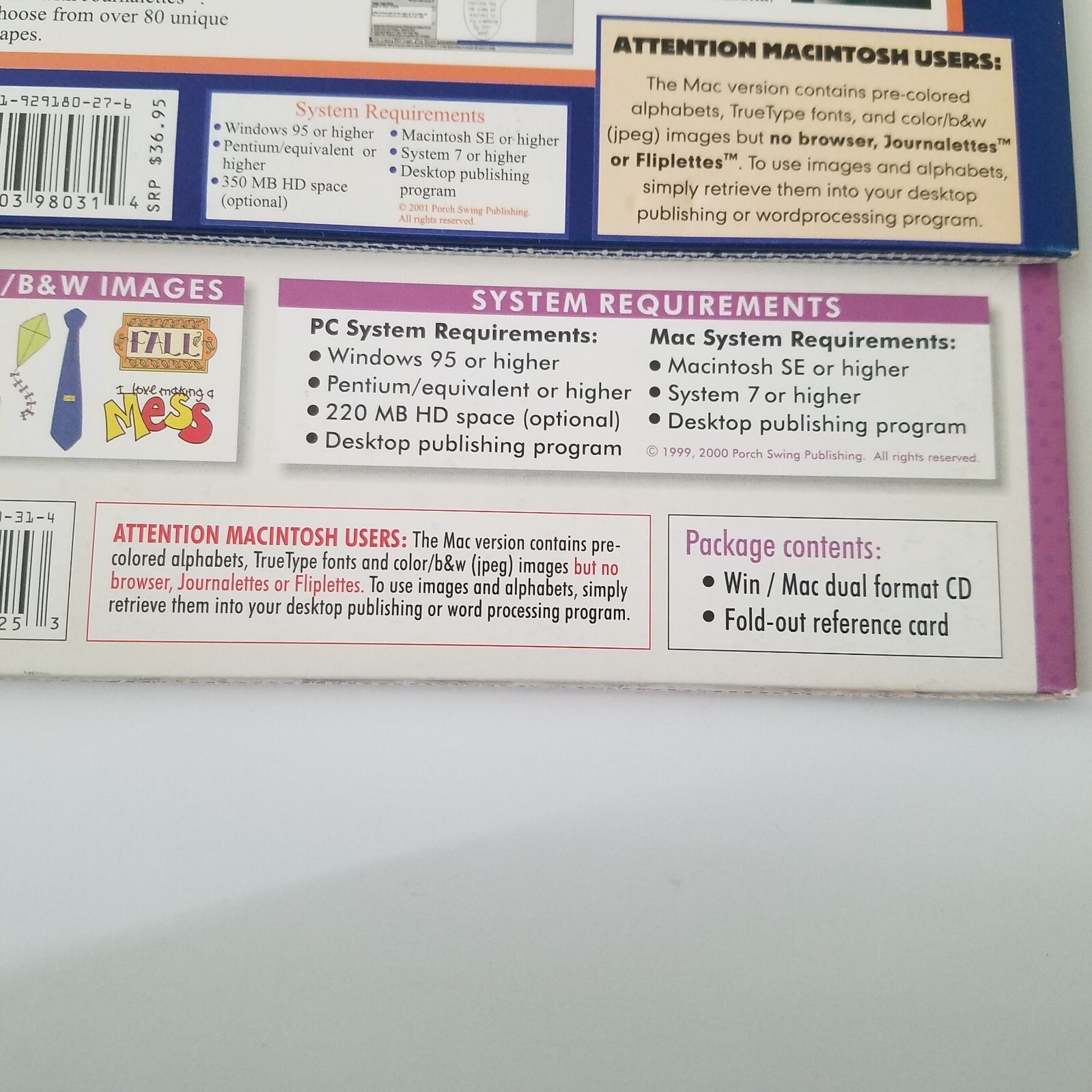Creating Keepsakes Creative Lettering Win/Mac CD-ROM Lot Sports Outdoors Fonts