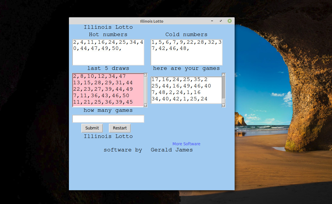 Illinois Lotto Lottery Numbers software DVD for Windows 7 & 8 & 10