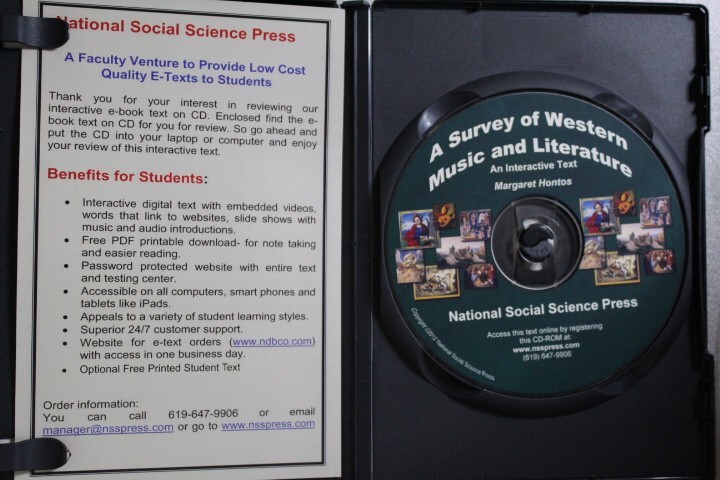 A Survey of Western Music and Literature PC Interactive Text / Video Educational