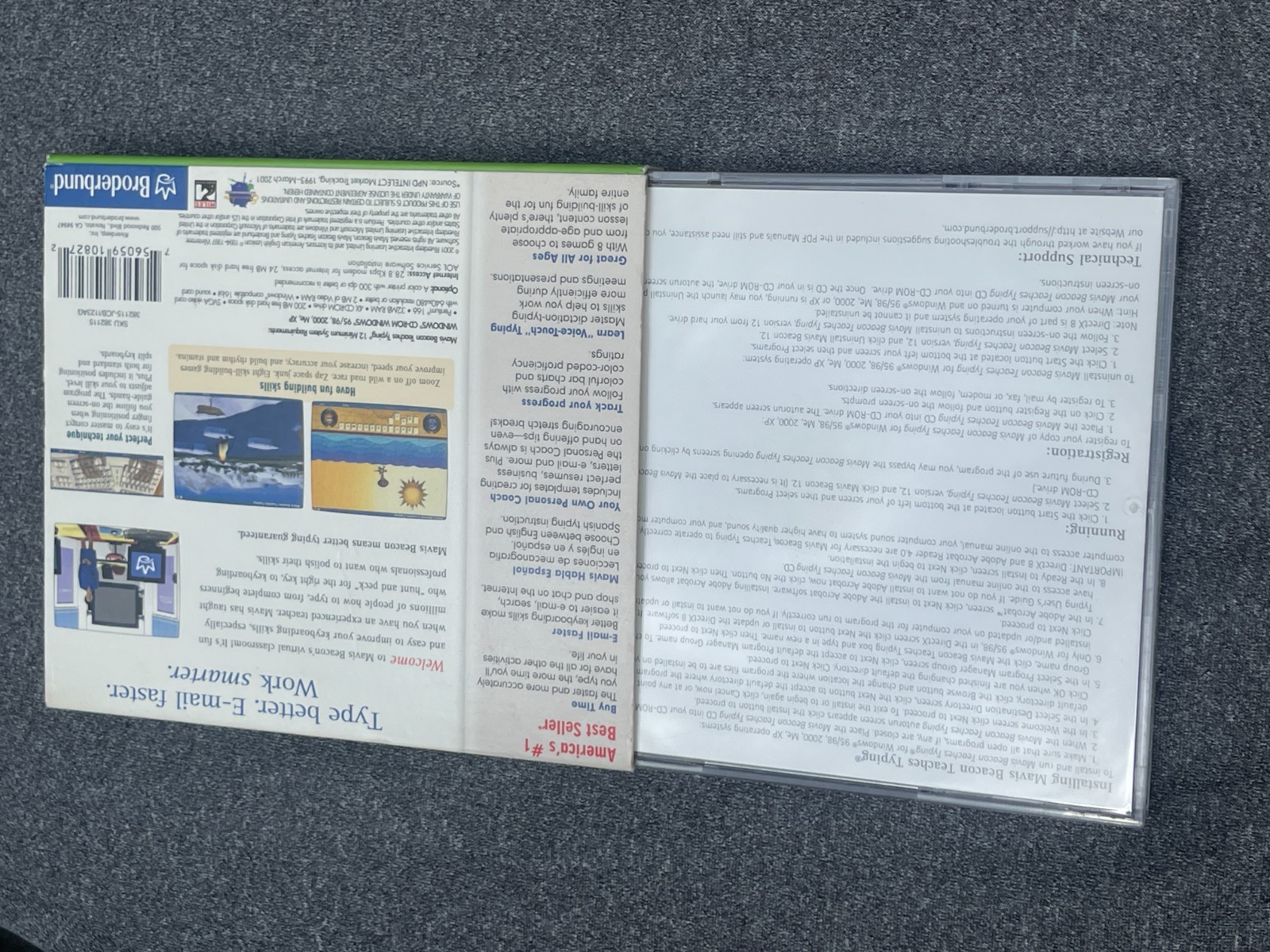 Mavis Beacon Teaches Typing Version 12 CD-ROM Windows 95 98 2000 XP Broderbund