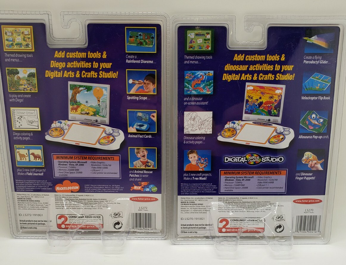 Fisher-Price Go Diego & Dinosaurs Go Digital Arts & Crafts Studio Software New