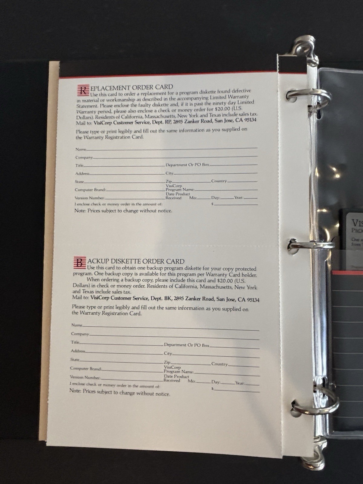 1982 VisiCorp Personal Software Complete W/ Disk For Apple IIe – Ships Free