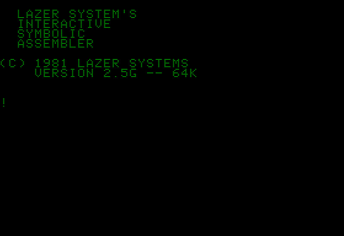 LISA 2.5G – Lazer Interactive Symbolic Assembler for Apple II -5.25” 2-in-1 Disk